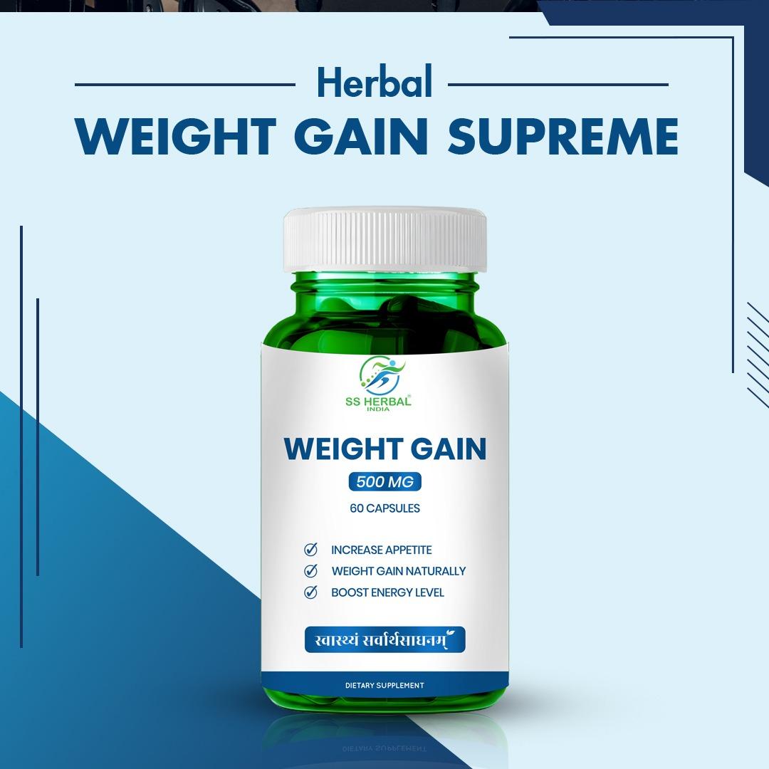 SS Herbal Weight Gain Capsules, 500 mg, pack of 60