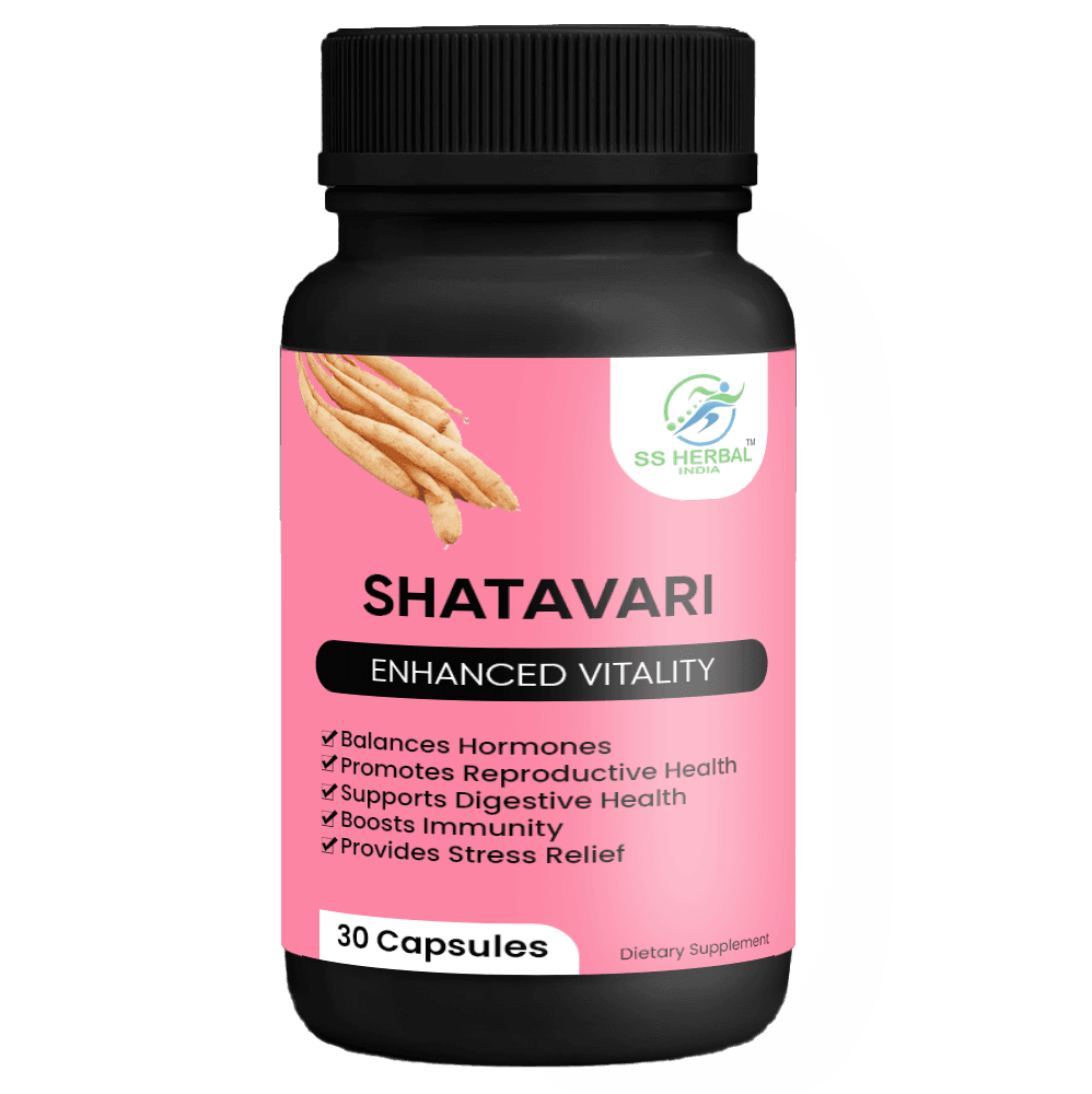 SS Herbal Shatavari Capsules | Sourced from Jharkhand| Enhanced Vitality | 100% Natural